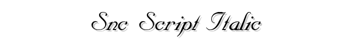 SNC Script Italic font